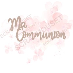 Mot Ma communion en carton bois SCRAPMOUSET