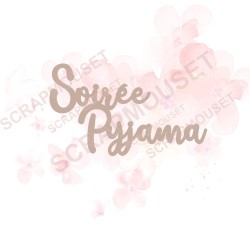 Mot Soirée pyjama en carton bois SCRAPMOUSET