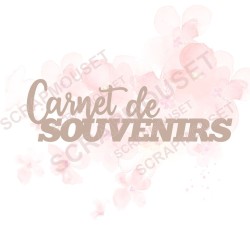 Mot Carnet de souvenirs en carton bois SCRAPMOUSET