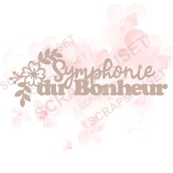 Mot Symphonie du bonheur en carton bois SCRAPMOUSET