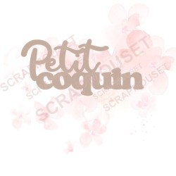 Mot Petit coquin en carton bois SCRAPMOUSET pour scrapbooking et loisirs créatifs