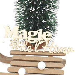 Mot Magie de l'hiver avec flocon de neige SCRAPMOUSET pour scrapbooking et loisirs créatifs