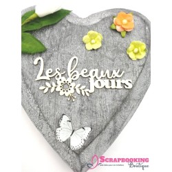 Mot Les beaux jours en carton bois SCRAPMOUSET