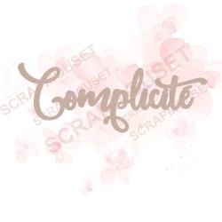 Mot Complicité en carton bois SCRAPMOUSET