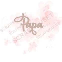 Mot Papa en carton bois SCRAPMOUSET