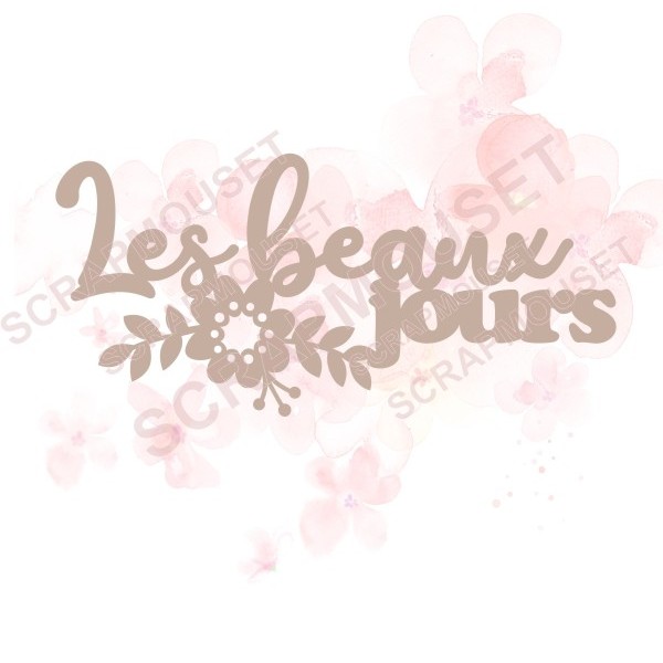 Mot Les beaux jours en carton bois SCRAPMOUSET