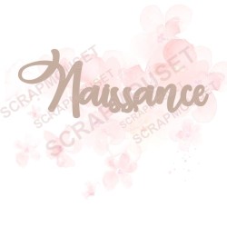 Mot Naissance en carton bois SCRAPMOUSET