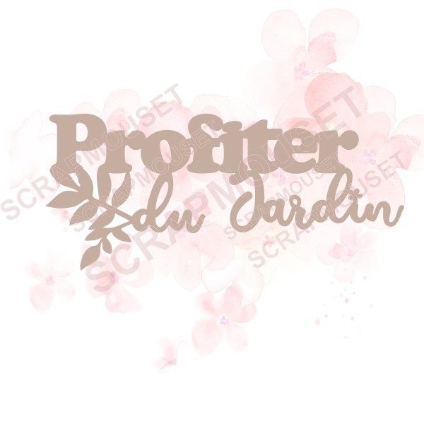 Mot Profiter du jardin en carton bois SCRAPMOUSET