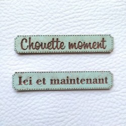 Lot 6 étiquettes thème Moments en liège couleur vert d'eau SCRAPMOUSET