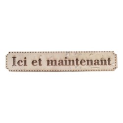Étiquette gravée Ici et maintenant en liège différents coloris au choix SCRAPMOUSET