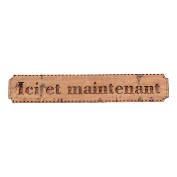 Étiquette gravée Ici et maintenant en liège différents coloris au choix SCRAPMOUSET