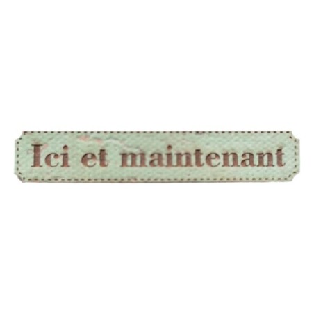 Étiquette gravée Ici et maintenant en liège différents coloris au choix SCRAPMOUSET
