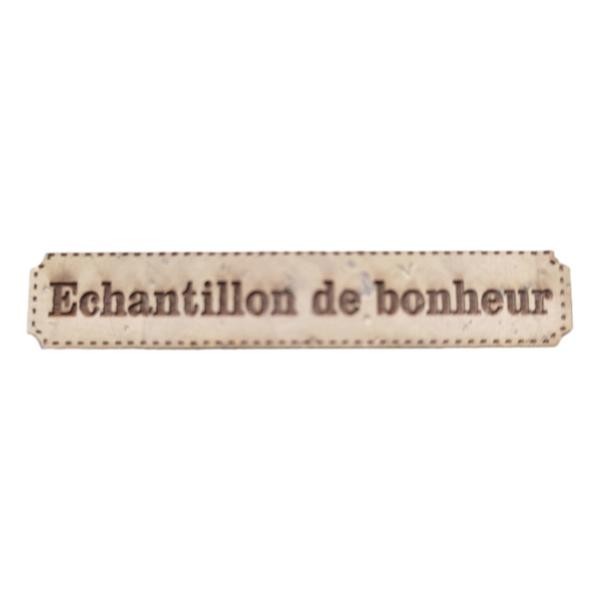Étiquette gravée Échantillon de bonheur en liège différents coloris au choix SCRAPMOUSET