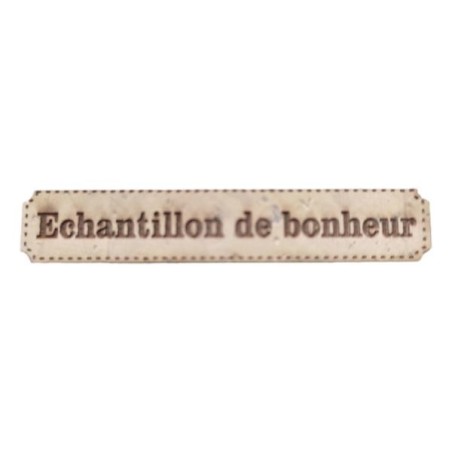 Étiquette gravée Échantillon de bonheur en liège différents coloris au choix SCRAPMOUSET