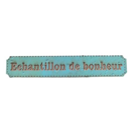 Étiquette gravée Échantillon de bonheur en liège différents coloris au choix SCRAPMOUSET