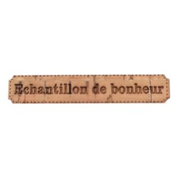 Étiquette gravée Échantillon de bonheur en liège différents coloris au choix SCRAPMOUSET