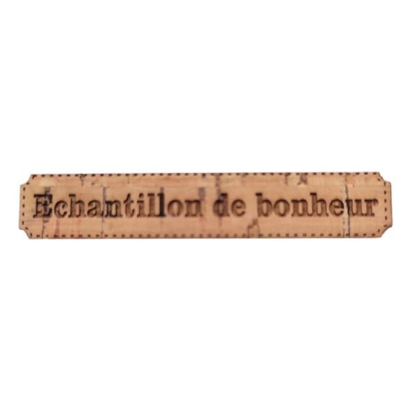 Étiquette gravée Échantillon de bonheur en liège différents coloris au choix SCRAPMOUSET