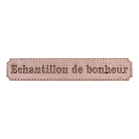 Étiquette gravée Échantillon de bonheur en liège différents coloris au choix SCRAPMOUSET