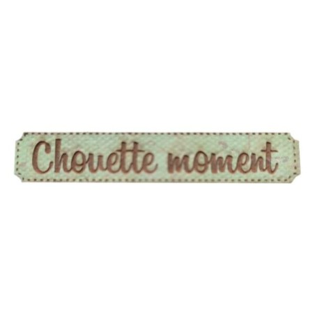 Étiquette gravée Chouette moment en liège