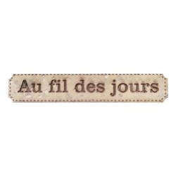 Étiquette gravée Au fil des jours en liège différents coloris au choix SCRAPMOUSET