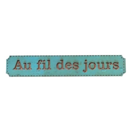 Étiquette gravée Au fil des jours en liège différents coloris au choix SCRAPMOUSET