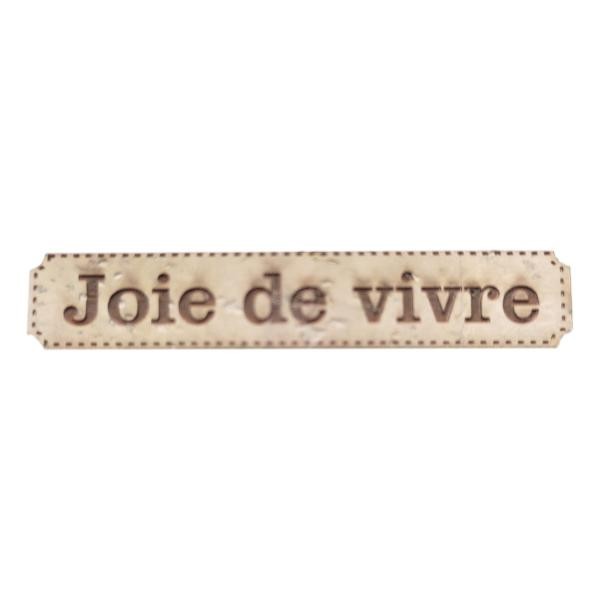 Étiquette gravée Joie de vivre en liège différents coloris au choix SCRAPMOUSET