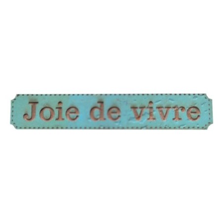 Étiquette gravée Joie de vivre en liège différents coloris au choix SCRAPMOUSET