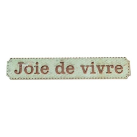 Étiquette gravée Joie de vivre en liège différents coloris au choix SCRAPMOUSET