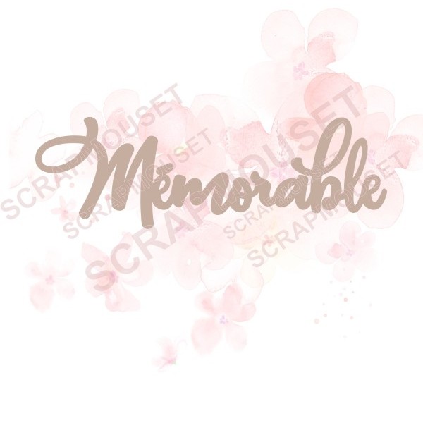 Mot Mémorable en carton bois SCRAPMOUSET