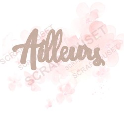 Mot Ailleurs en carton bois SCRAPMOUSET