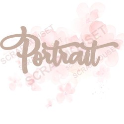 Mot Portrait en carton bois SCRAPMOUSET