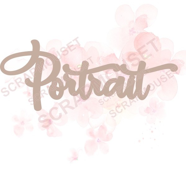 Mot Portrait en carton bois SCRAPMOUSET