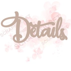 Mot Détails en bois ou carton bois SCRAPMOUSET