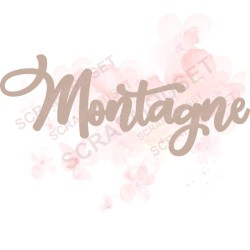 Mot Montagne en carton bois SCRAPMOUSET