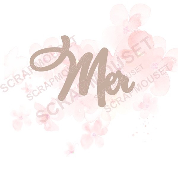 Mot Mer en carton bois SCRAPMOUSET