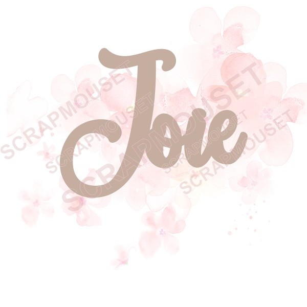 Mot Joie en carton bois SCRAPMOUSET