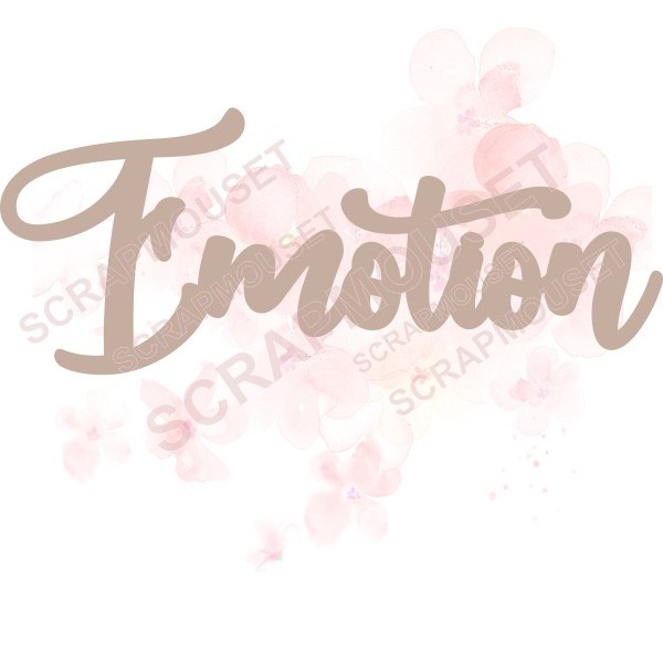 Mot Émotion en carton bois SCRAPMOUSET