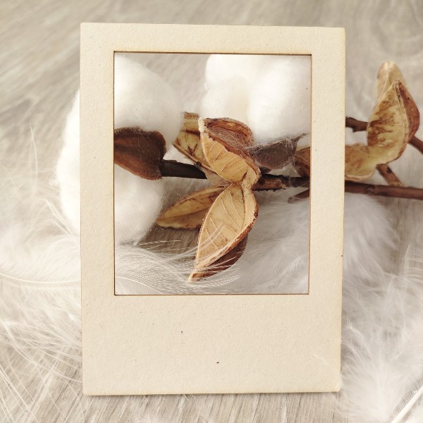 Lot 4 cadres polaroïd modèle allongé  en carton bois SCRAPMOUSET pour Scrapbooking et Loisirs Créatifs
