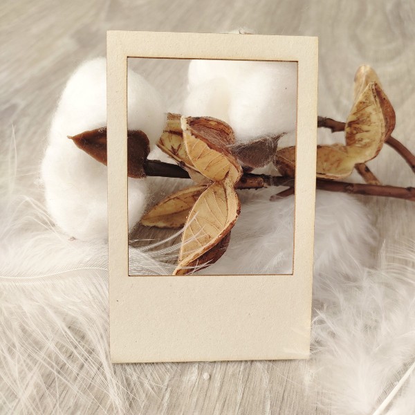 Lot 4 cadres polaroïd modèle allongé  en carton bois SCRAPMOUSET pour Scrapbooking et Loisirs Créatifs