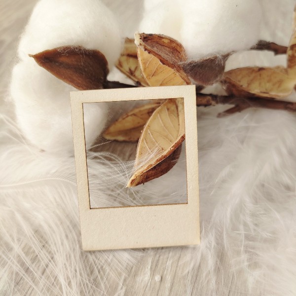 Lot 4 cadres polaroïd modèle allongé  en carton bois SCRAPMOUSET pour Scrapbooking et Loisirs Créatifs