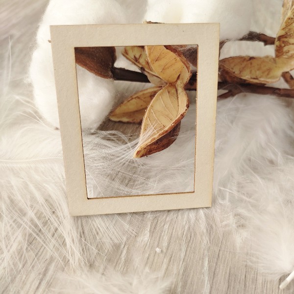 Lot 4 cadres polaroïd modèle allongé  en carton bois SCRAPMOUSET pour Scrapbooking et Loisirs Créatifs