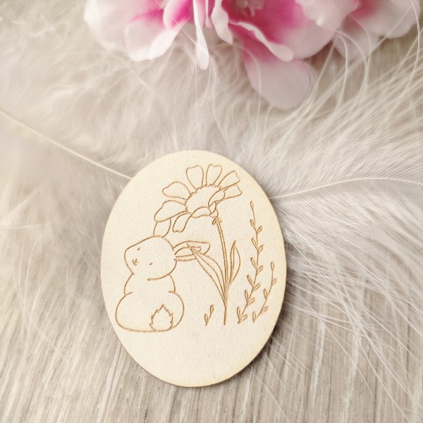 Lot 3 chipboards lapins de Printemps en carton bois SCRAPMOUSET pour Scrapbooking et Loisirs Créatifs