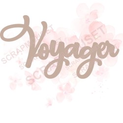 Mot Voyager en carton bois SCRAPMOUSET