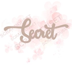 Mot Secret en carton bois SCRAPMOUSET