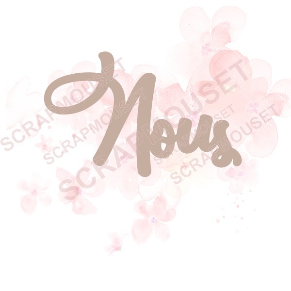 Mot Nous en carton bois SCRAPMOUSET