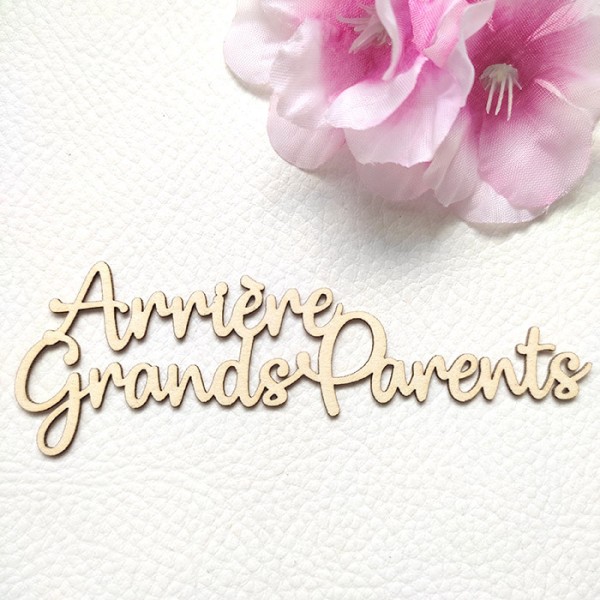 Mot Arrière grands parents en carton bois SCRAPMOUSET