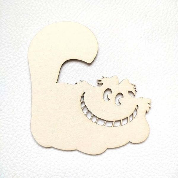 Silhouette du chat d'Alice au pays des merveilles en carton bois SCRAPMOUSET