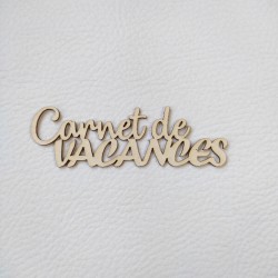 Mot Carnet de vacances en carton bois SCRAPMOUSET