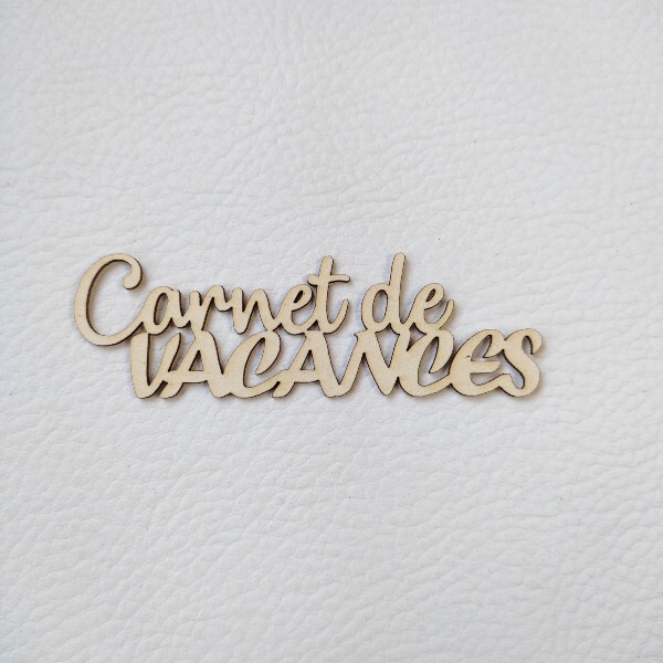 Mot Carnet de vacances en carton bois SCRAPMOUSET