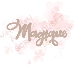 Mot Magique en carton bois SCRAPMOUSET